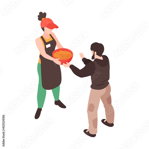 Volunteer Giving Food Composition