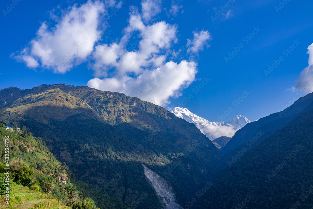 Beautiful mountain view of the Annapurna range.