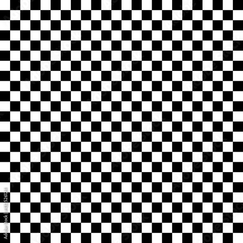 black and white chess board seamless geometric vector pattern