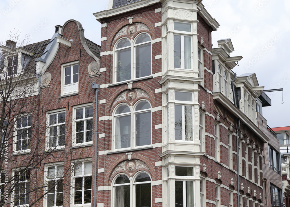 Amsterdam Traditional Brown Brick House Facades