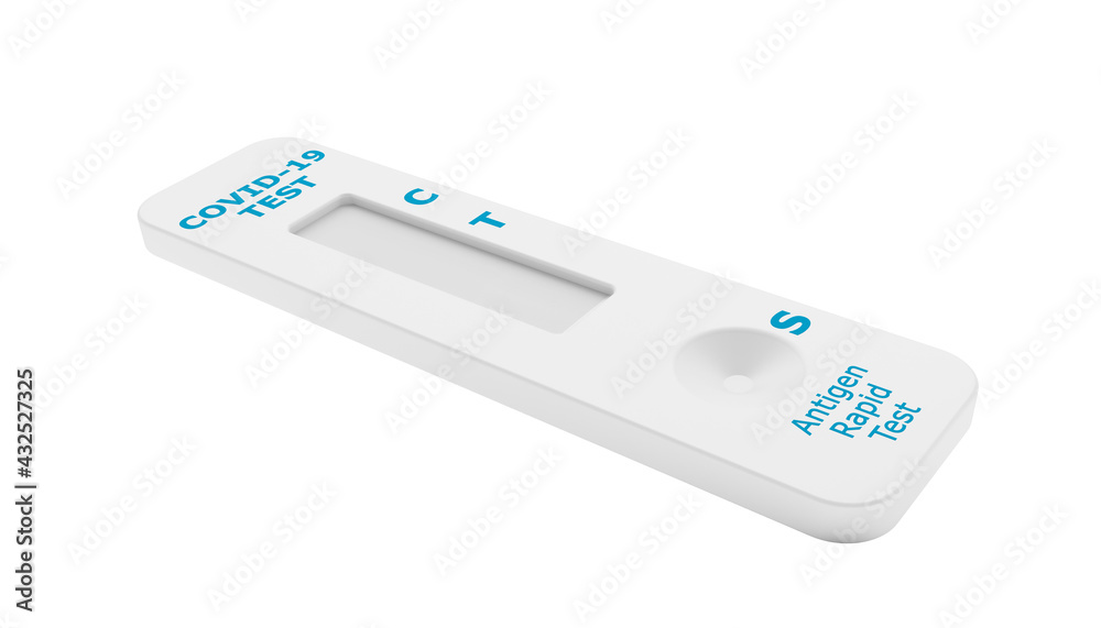 3d render of a covid 19 antigen rapid test - isolated 3d render of a covid 19 antigen rapid test - isolated