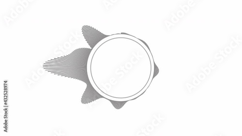 Audio spectrum equalizer circle simulation on white background use for music and computer calculating concept