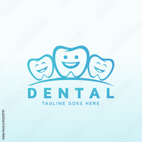 pediatric dental office children and parents logo design