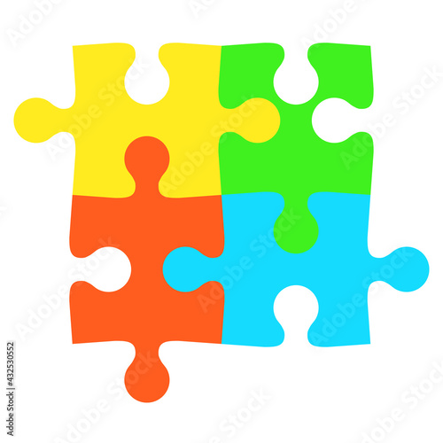 Abstract color Background icon Illustration jigsaw puzzle