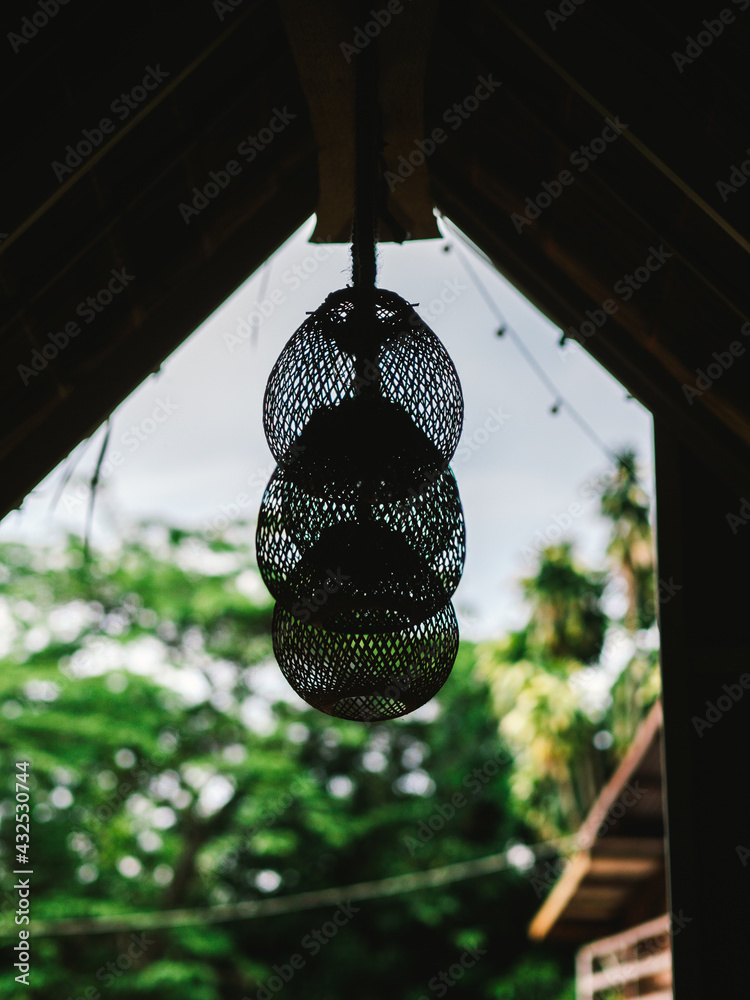 Silhouette lamp with interior design Stock Photo | Adobe Stock