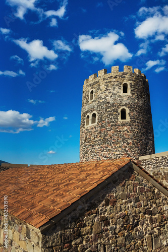 old towers in Akhaltsikhe. tourist place Rabat fortress. historical site in Georgia photo