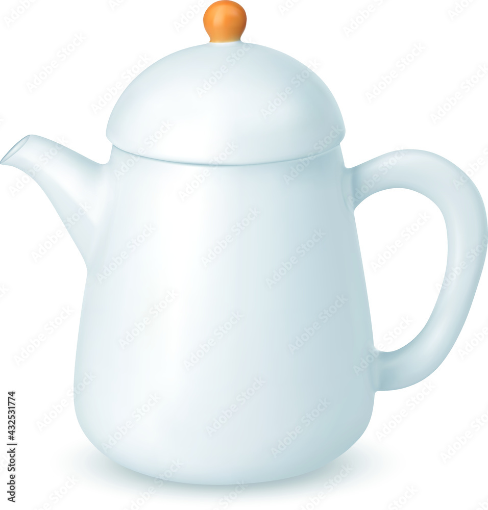 Porcelain teapot - Stock Image EPS-10 Porcelain teapot - Stock Image EPS-10