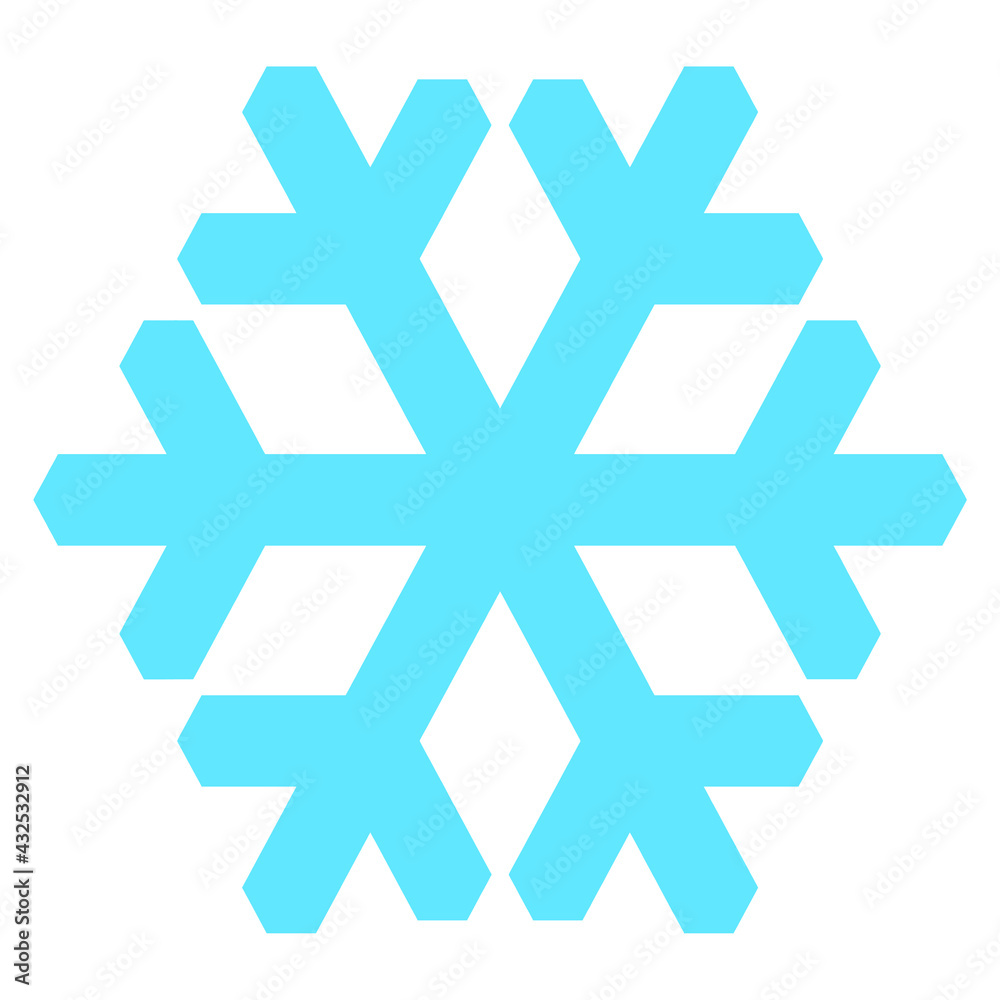 Snowflake icon. Blue snowflake vector illustration on transparent background. Snowflake icon. Blue snowflake vector illustration on transparent background.