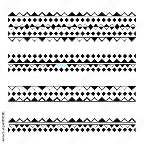 Middle East Arabic pattern design, Riyadh, Saudi Arabia ornament Sadou culture, Najd design, editable stroke photo