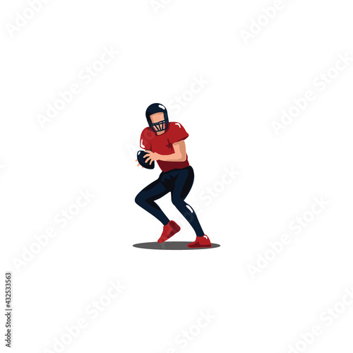 men defending the ball when playing rugby - football player defending the ball isolated on white