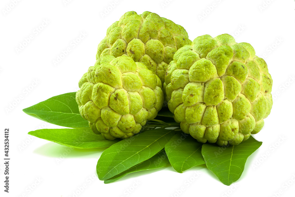 Custard apple isolate on white background Custard apple isolate on white background