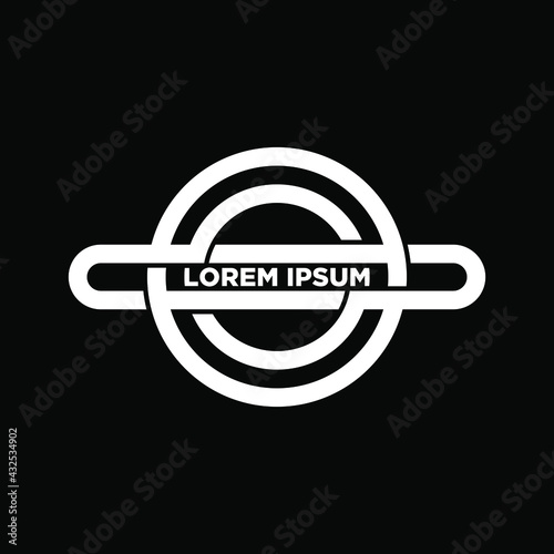 Circle ellipse logo template in flat design monogram illustration