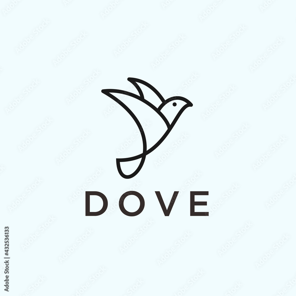 abstract dove logo. bird icon abstract dove logo. bird icon