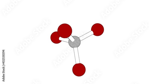 360º realistic 3D view of Carbon Tetrabromide as a seamless loop over a white opaque background with alpha mask. Also called tetrabromomethane and carbon bromide.