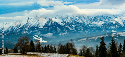 Tatra Mountains winter panorama