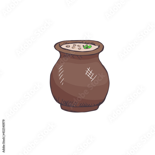 beautiful bright kitchen utensils cartoon illustration