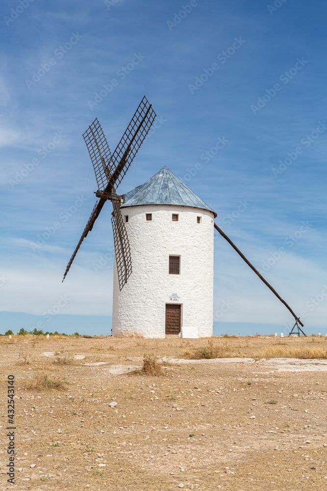 Windmills in Campo de Criptana, province of Ciudad Real, Spain.