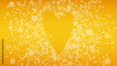 Lager beer. Background with craft splash. Oktoberfest foam.