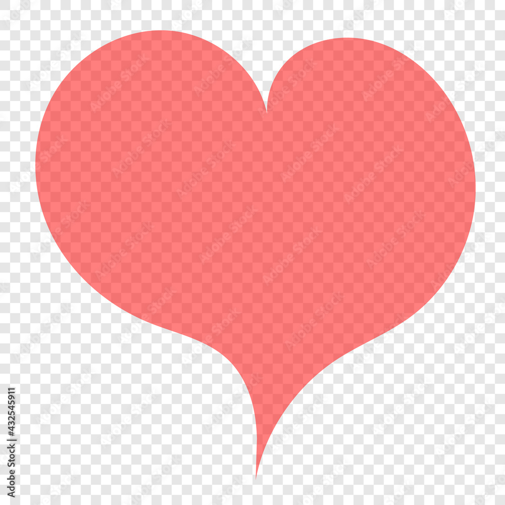 Red heart - outline drawing for an emblem or logo. Template for greeting card for Valentine's Day. Red heart - outline drawing for an emblem or logo. Template for greeting card for Valentine's Day.