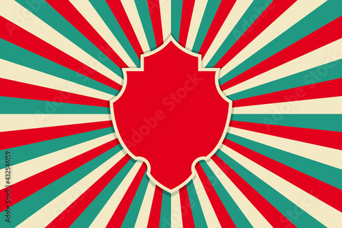 Red blue color poster graphic trendy background design.