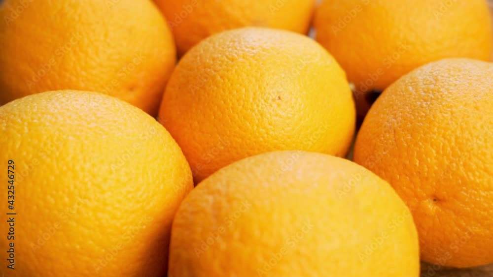 Ripe Fresh Orange Oranges, Rotation, Close-up. Harvest Of Ripe Oranges. Background of Oranges, Cirtus Fruits. Oranges on the Market.
Ripe Fresh Orange Oranges, Rotation, Close-up. Harvest Of Ripe Oranges. Background of Oranges, Cirtus Fruits. Oranges on the Market.