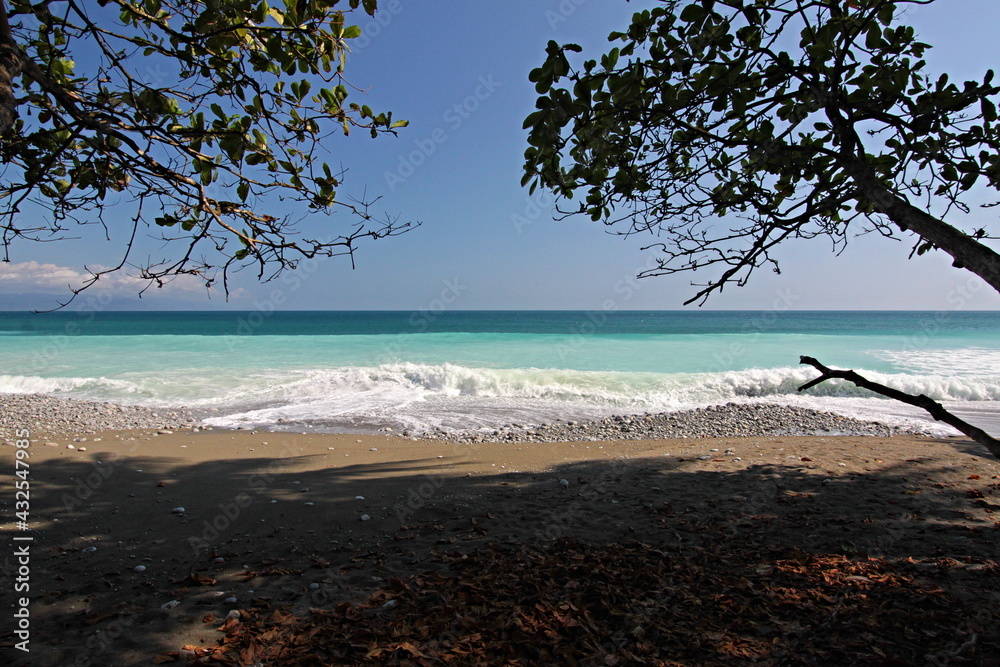 View of Playa Pan Dulce, Osa Peninsula and Pacific Ocean. Costa Rica. Central America. View of Playa Pan Dulce, Osa Peninsula and Pacific Ocean. Costa Rica. Central America.