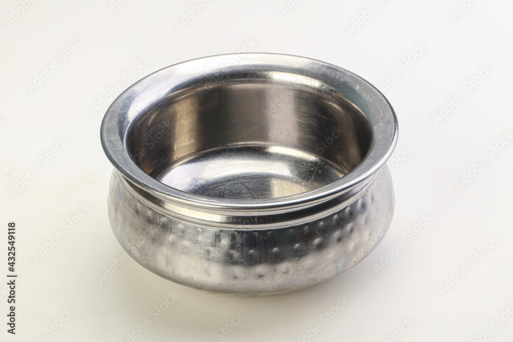 Indian metal empty bowl for food Indian metal empty bowl for food
