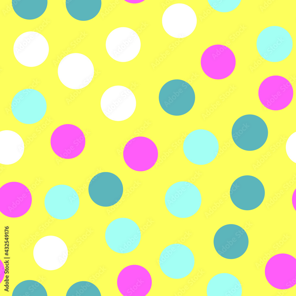 spring and summer seamless pattern,multicolor polka dot fabric, wallpaper, vector. spring and summer seamless pattern,multicolor polka dot fabric, wallpaper, vector.