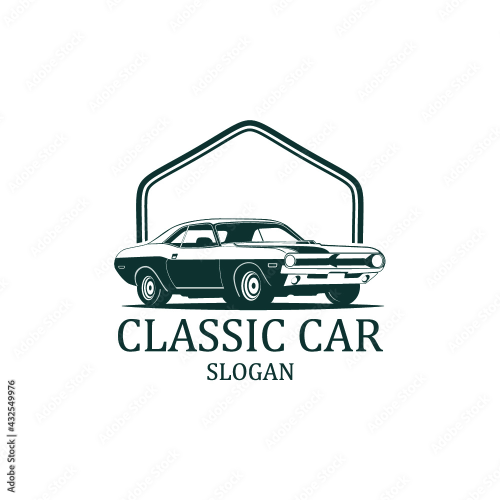 Classic car logo 2 vector