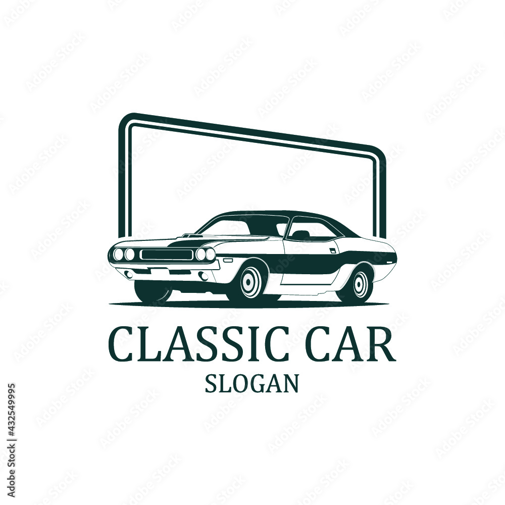 Classic car logo 3 vector
