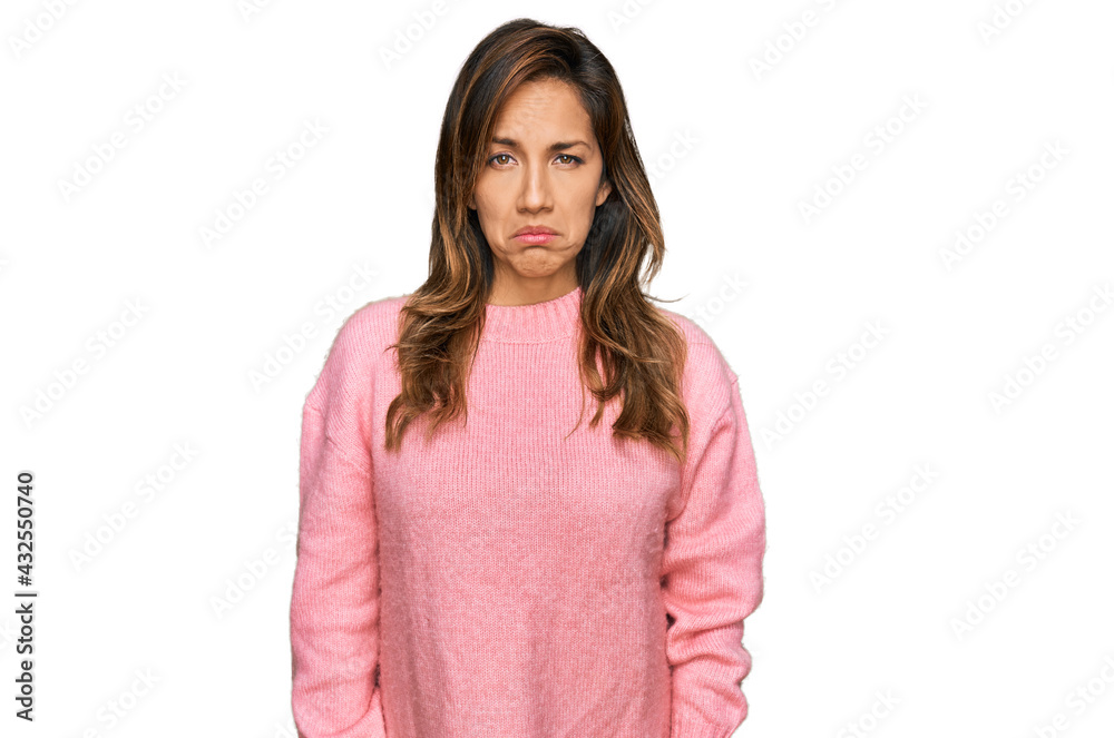 Young hispanic woman wearing casual clothes depressed and worry for distress, crying angry and afraid. sad expression. Young hispanic woman wearing casual clothes depressed and worry for distress, crying angry and afraid. sad expression.
