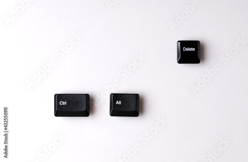 Keys Ctrl, alt, delete separately