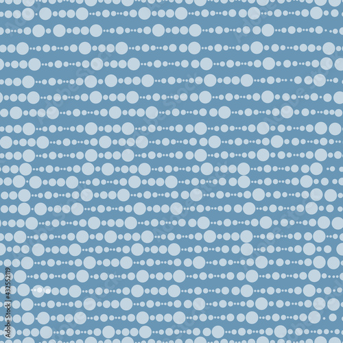 Geometric abstract seamless pattern with small blue circles. Pattern for fashion,wallpaper,paper. Vector illustration.