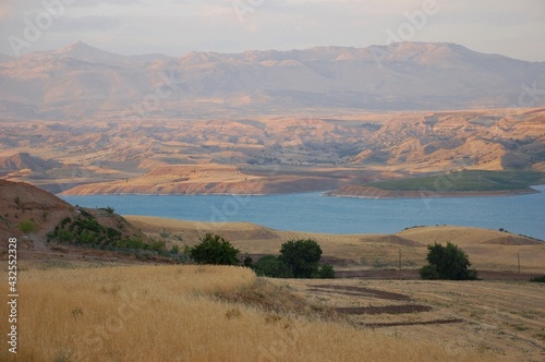 Lake in the moutains and fields  © Alla