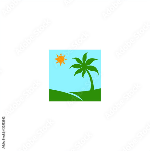 summer creative logo design vector template