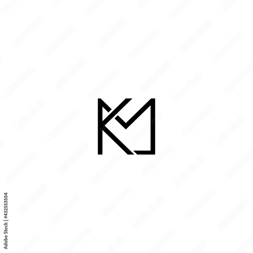 Letter km mk Icon Vector Logo Template Letter km mk Icon Vector Logo Template