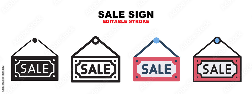 Sale Sign icon set with different styles. Icons designed in filled, outline, flat, glyph and line colored. Editable stroke and pixel perfect. Can be used for web, mobile, ui and more. Sale Sign icon set with different styles. Icons designed in filled, outline, flat, glyph and line colored. Editable stroke and pixel perfect. Can be used for web, mobile, ui and more.