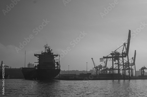 cargo ship in port