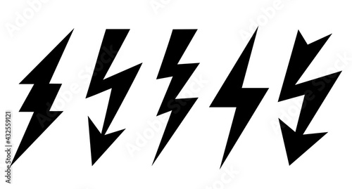 Thunder bolt vector icon