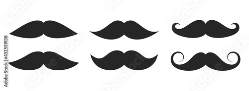 Moustache vector icons