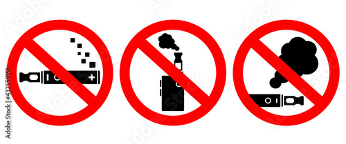 No vape smoking vector sign