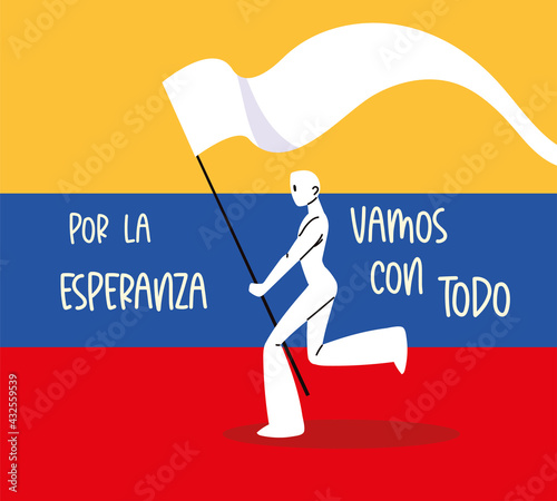 colombia protest flag