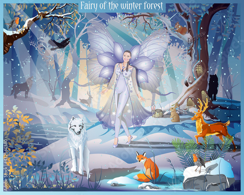 Fairy winter forrest	