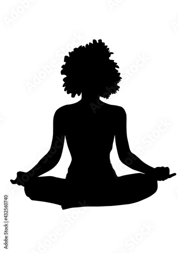 Yoga zen meditation girl shilouette