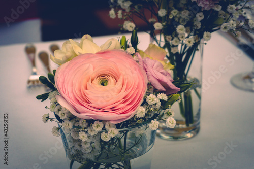 Bouquet of roses in a vase