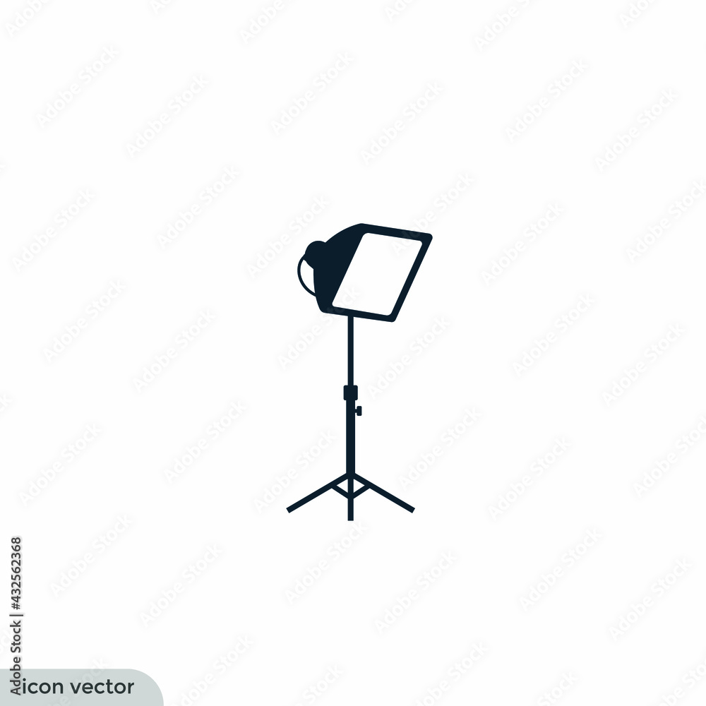 studio lamp icon vector studio lamp icon vector