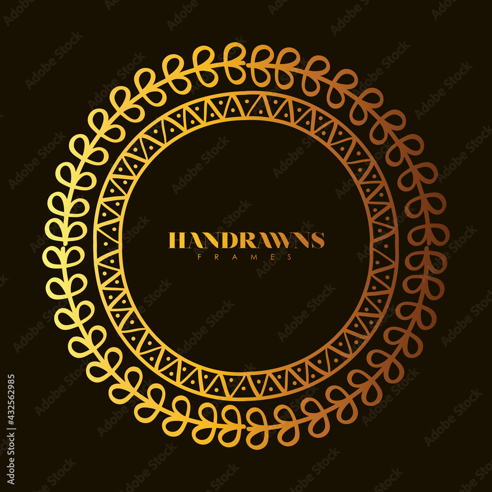 golden circular frame golden circular frame