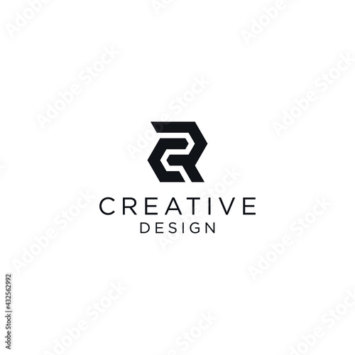 letter CR logo design vector