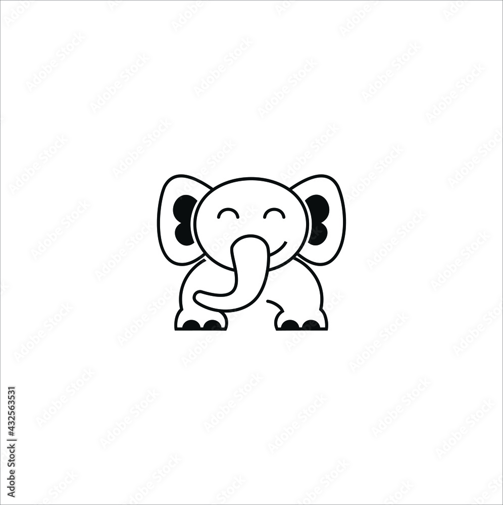 elephant smile cloud logo design vector template elephant smile cloud logo design vector template