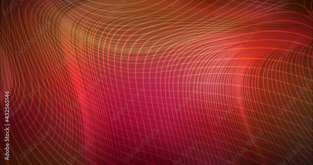 4K looping dark red, yellow animation with sharp lines. Modern abstract flowing illustrations with Lines. Movie for a cell phone. 4096 x 2160, 30 fps.